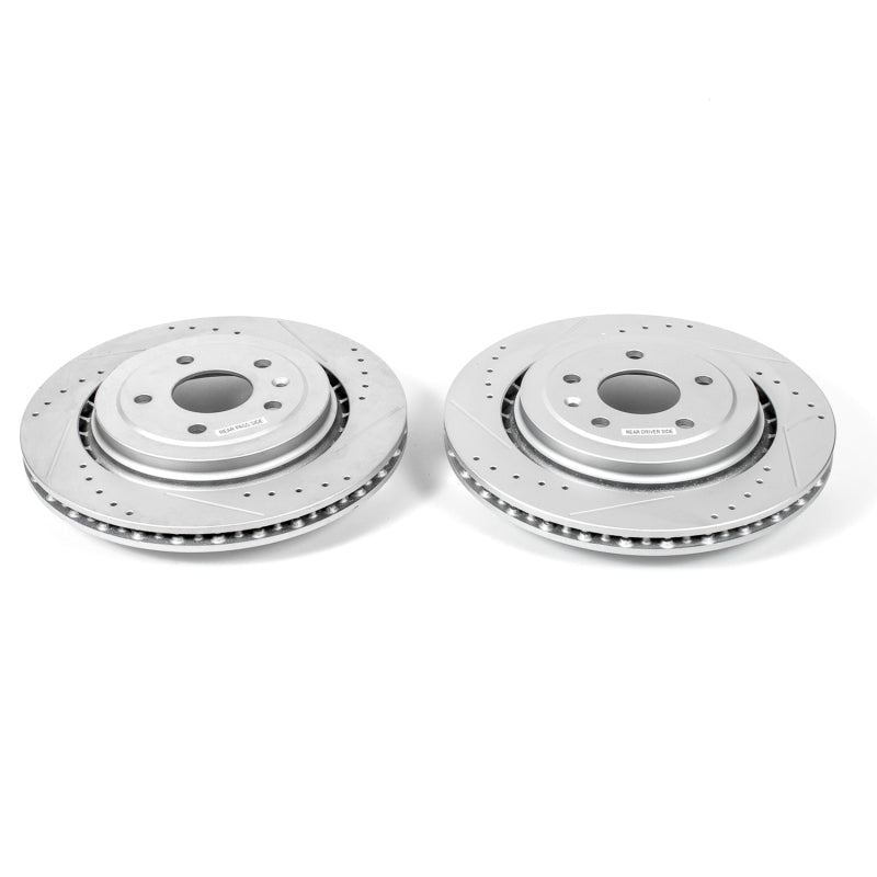 PowerStop Power Stop 14-19 Chevrolet Corvette Rear Evolution Drilled & Slotted Rotors - Pair