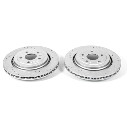 PowerStop Power Stop 14-19 Chevrolet Corvette Rear Evolution Drilled & Slotted Rotors - Pair