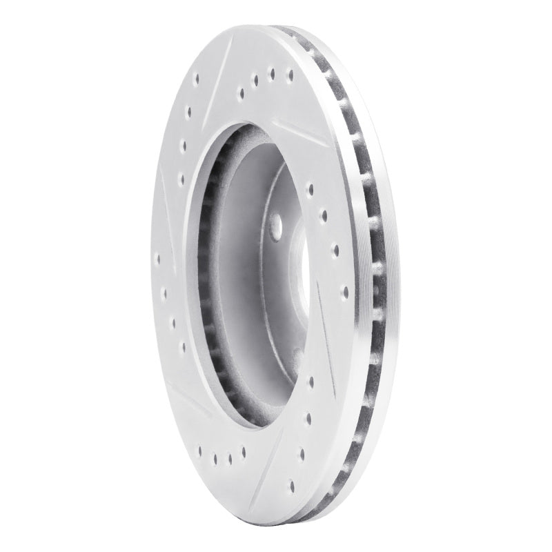 R1 Concepts R1 90-01 Ford Escort Front Left Drilled & Slotted Silver Brake Rotor