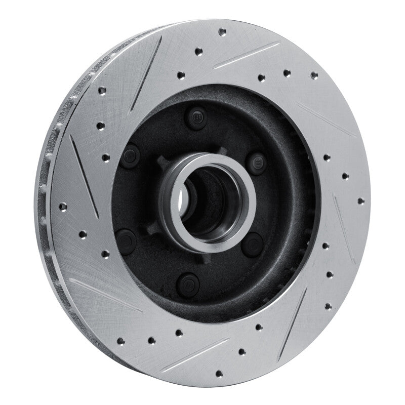 R1 Concepts R1 88-96 Chevrolet C2500 Front Right Drilled & Slotted Silver Brake Rotor