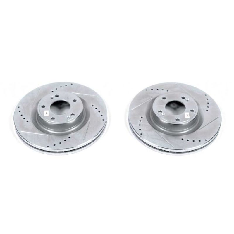 PowerStop Power Stop 10-16 Hyundai Genesis Coupe Front Evolution Drilled & Slotted Rotors - Pair
