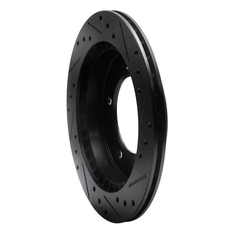 R1 Concepts R1 91-98 Chevrolet Tracker Front Left Drilled & Slotted Black Brake Rotor