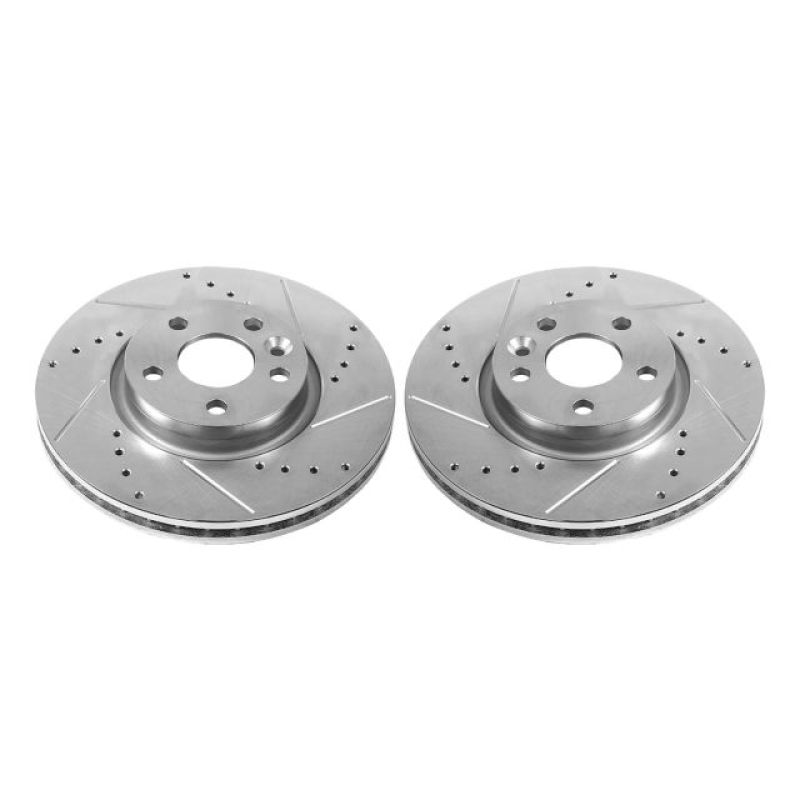 PowerStop Power Stop 12-15 Land Rover Range Rover Evoque Front Evolution Drilled & Slotted Rotors - Pair