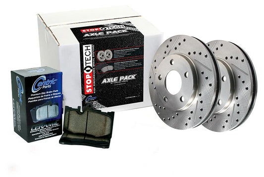 Stoptech Select Sport Axle Pack, Drilled & Slotted, Front