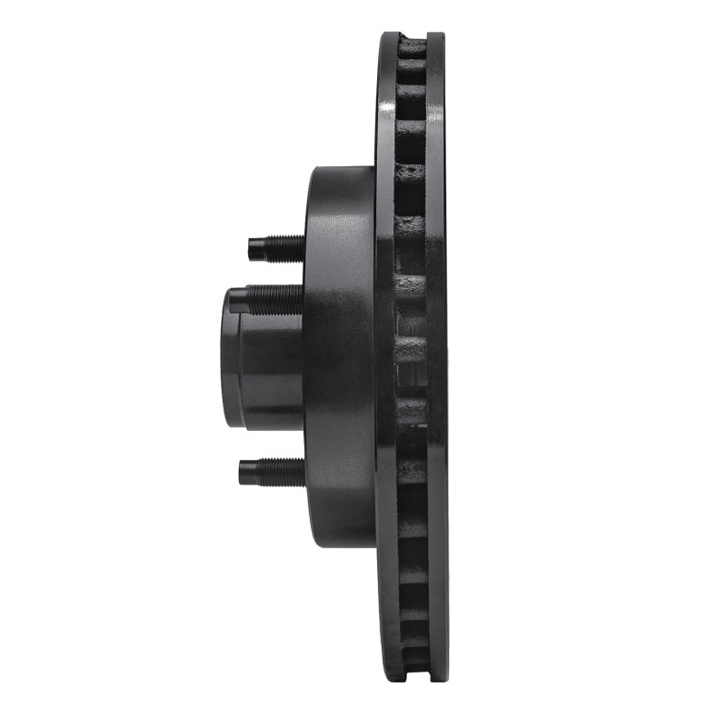 R1 Concepts R1 87-93 Ford Mustang Front Right Drilled & Slotted Black Brake Rotor