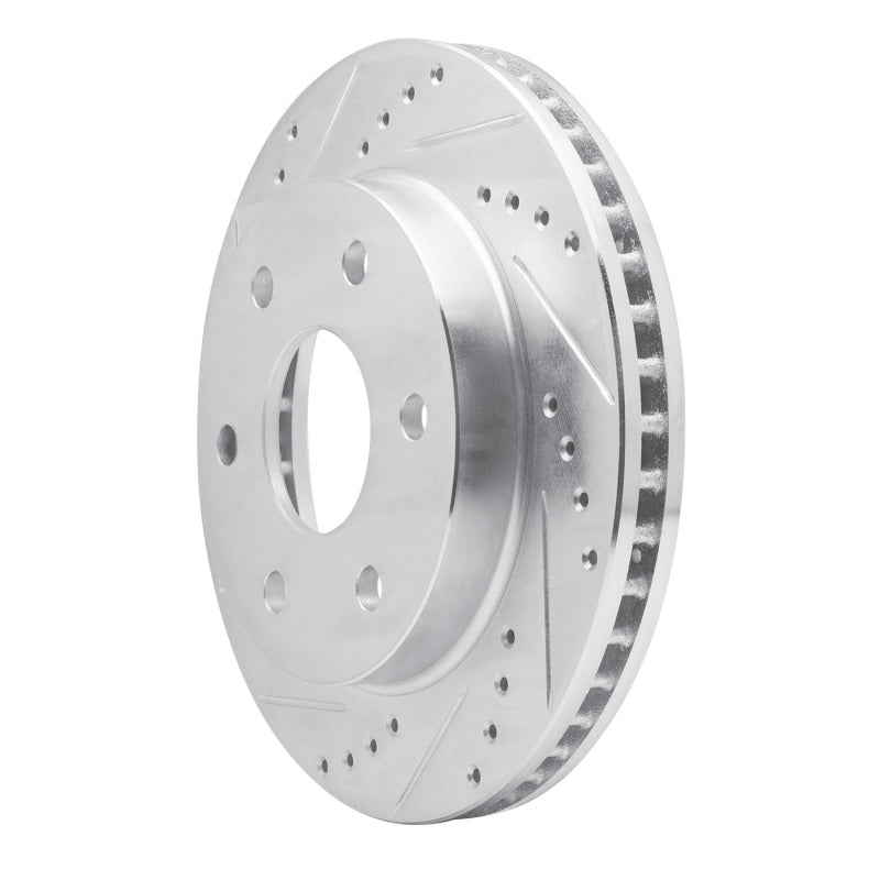 R1 Concepts R1 16-22 Nissan NP300 (Mexico) Front Left Drilled & Slotted Silver Brake Rotor