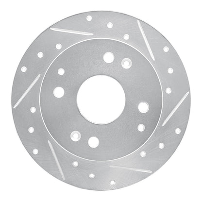 R1 Concepts R1 95-98 Acura TL Rear Right Drilled & Slotted Silver Brake Rotor