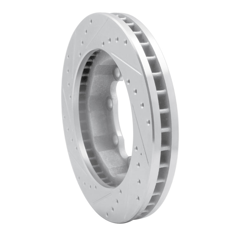 R1 Concepts R1 92-00 Chevrolet K3500 Front Right Drilled & Slotted Silver Brake Rotor