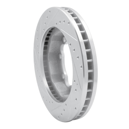 R1 Concepts R1 92-00 Chevrolet K3500 Front Right Drilled & Slotted Silver Brake Rotor