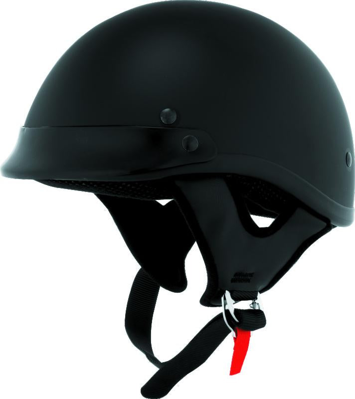 Bikers Choice Skid Lids Traditional Helmet Flat Black - Large