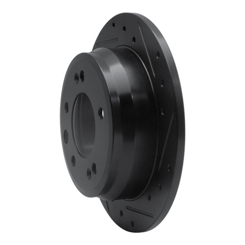 R1 Concepts R1 09-16 Hyundai Tucson Rear Right Drilled & Slotted Black Brake Rotor