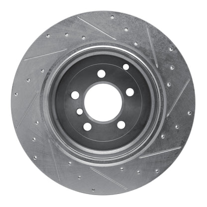 R1 Concepts R1 03-05 Land Rover Range Rover Rear Left Drilled & Slotted Silver Brake Rotor