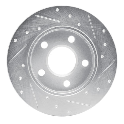 R1 Concepts R1 04-16 Buick LaCrosse Rear Left Drilled & Slotted Silver Brake Rotor
