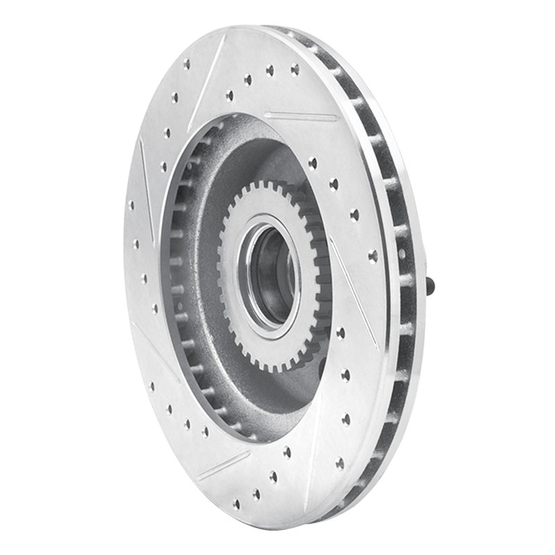 R1 Concepts R1 1991-1996 Buick Roadmaster Front Right Drilled & Slotted Silver Brake Rotor