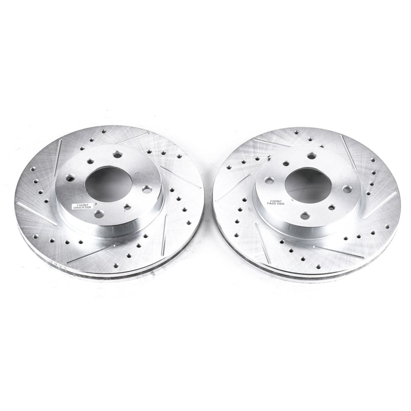 PowerStop Power Stop 99-02 Infiniti G20 Front Evolution Drilled & Slotted Rotors - Pair