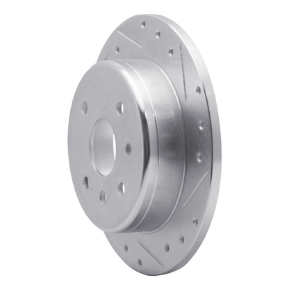 R1 Concepts R1 04-10 Chevrolet Epica (Mexico) Rear Right Drilled & Slotted Silver Brake Rotor