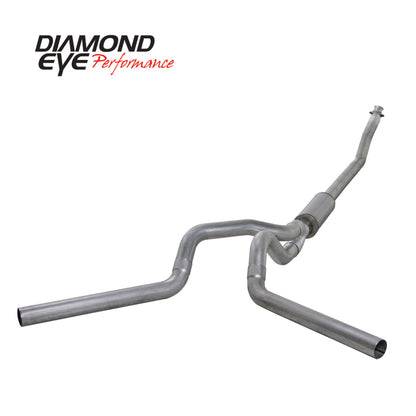Diamond Eye Performance Diamond Eye KIT 4in Turbo Back DUAL AL: 94-02 DODGE CUMMINS 5.9L