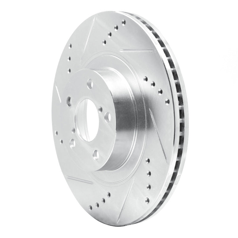 R1 Concepts R1 04-25 Scion FR-S Front Left Drilled & Slotted Silver Brake Rotor