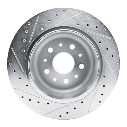 R1 Concepts R1 20-25 Jeep Gladiator Rear Right Drilled & Slotted Silver Brake Rotor