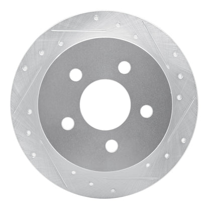 R1 Concepts R1 97-05 Buick Regal Rear Right Drilled & Slotted Silver Brake Rotor
