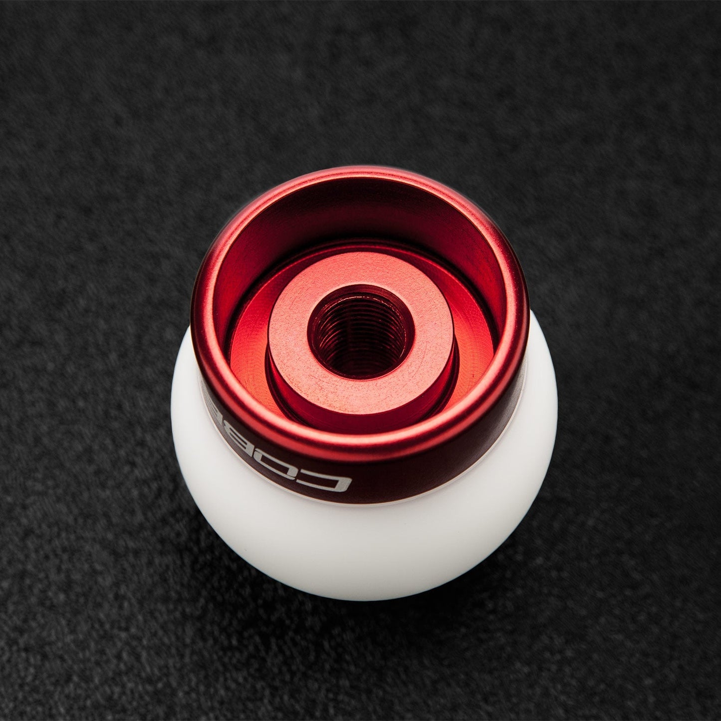 COBB 2M1350-W-RD FORD MUSTANG SHIFT KNOB - WHITE KNOB W/RACE RED
