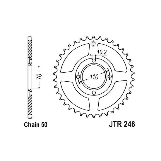JT JTR246,34 Chain Sprocket