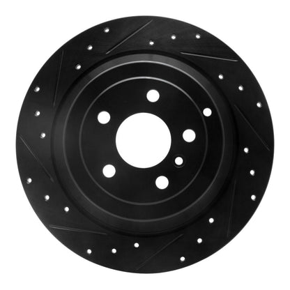 R1 Concepts R1 06-12 Mercedes-Benz R320 Rear Left Drilled & Slotted Black Brake Rotor