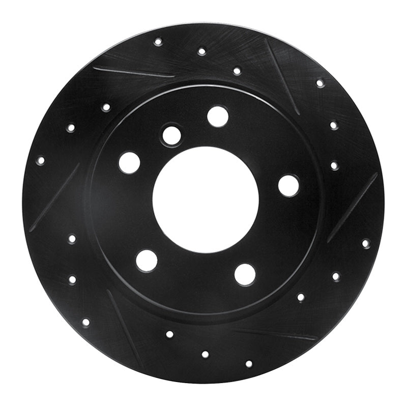 R1 Concepts R1 03-06 BMW Z4 Rear Right Drilled & Slotted Black Brake Rotor
