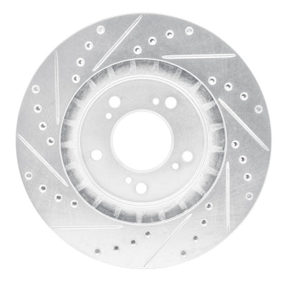 R1 Concepts R1 97-05 Acura NSX Front Right Drilled & Slotted Silver Brake Rotor