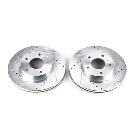 PowerStop Power Stop 89-90 Nissan 300ZX Front Evolution Drilled & Slotted Rotors - Pair