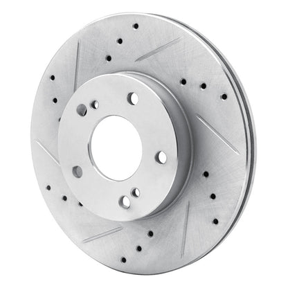 R1 Concepts R1 89-99 Infiniti I30 Front Left Drilled & Slotted Silver Brake Rotor