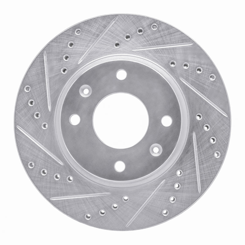 R1 Concepts R1 02-06 Hyundai SONATA Front Left Drilled & Slotted Silver Brake Rotor