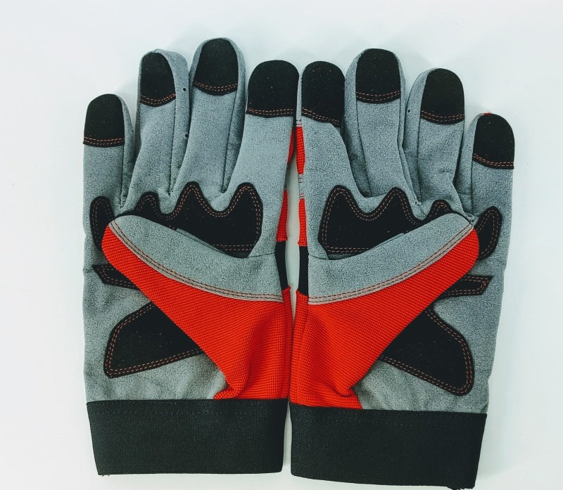 Granatelli Motor Sports Granatelli Medium Mechanics Work Gloves - Red/Gray/Black