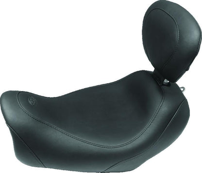 Mustang Motorcycle Mustang 08-21 Harley Electra Glide, Rd Glide, Rd King, Glide Lowdown 1PC Seat w/DBR Studs - Black
