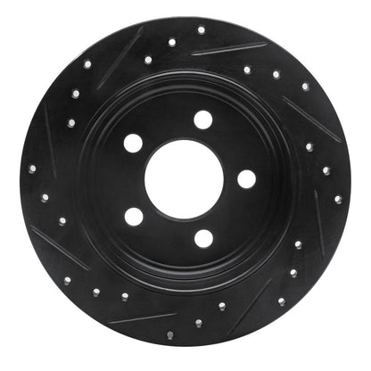 R1 Concepts R1 03-07 Jeep TJ (Canada - See Wrangler for US) Rear Right Drilled & Slotted Black Brake Rotor