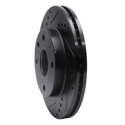 R1 Concepts R1 04-10 Chevrolet Optra (USA/Canada) Front Left Drilled & Slotted Black Brake Rotor
