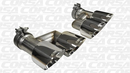 CORSA Performance Corsa 2015-2017 Ford Mustang GT 5.0 Polish Quad Tips Kit