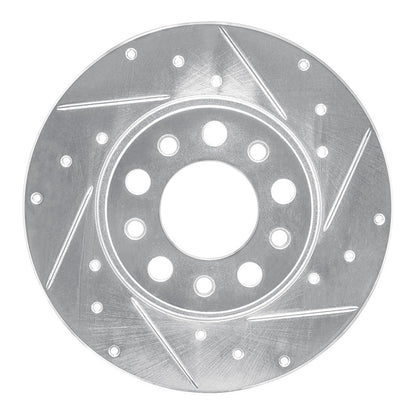 R1 Concepts R1 15-25 Alfa Romeo Tonale Rear Right Drilled & Slotted Silver Brake Rotor