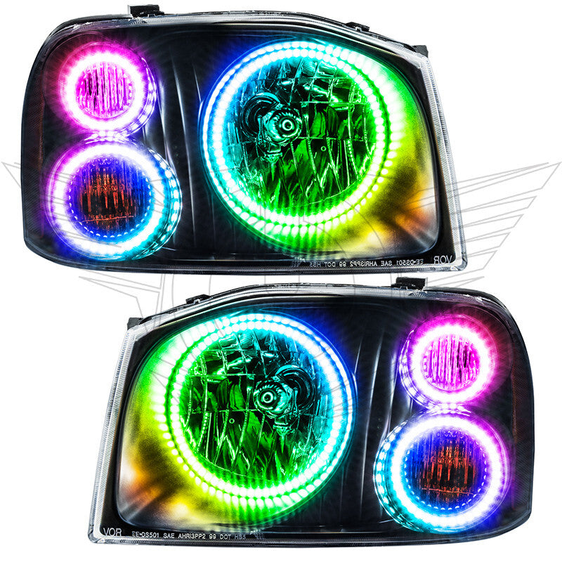 ORACLE Lighting Oracle Nissan Frontier 01-04 Halo Kit - Triple - ColorSHIFT w/ Simple Controller