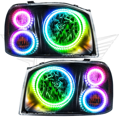 ORACLE Lighting Oracle Nissan Frontier 01-04 Halo Kit - Triple - ColorSHIFT w/ 2.0 Controller