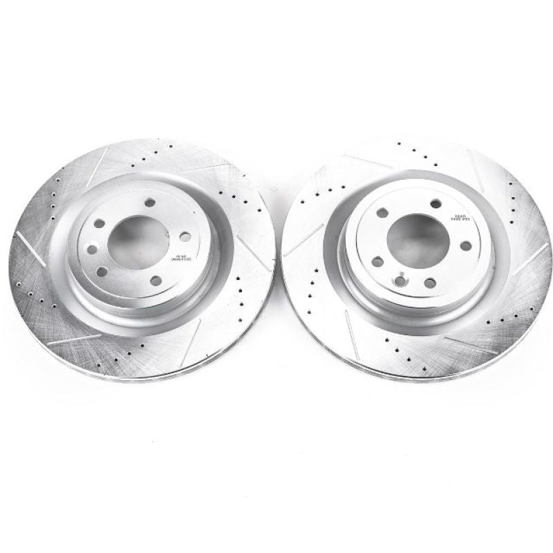 PowerStop Power Stop 2017 Land Rover Discovery Rear Evolution Drilled & Slotted Rotors - Pair