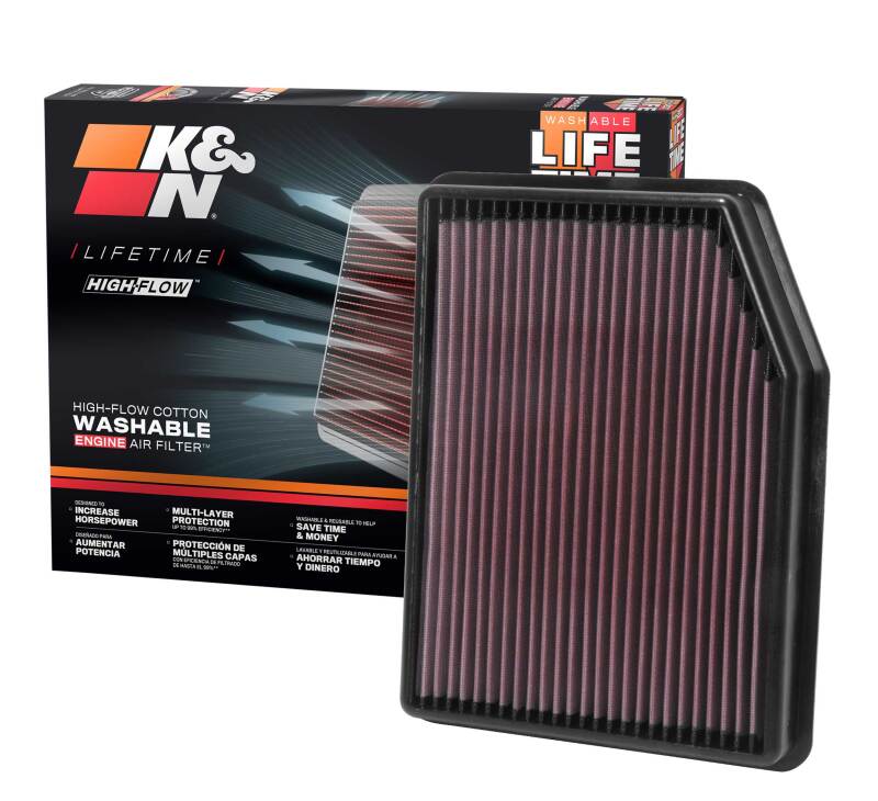 K&N Engineering K&N 2019 Chevrolet Silverado 1500 V8-5.3L F/I Drop In Air Filter