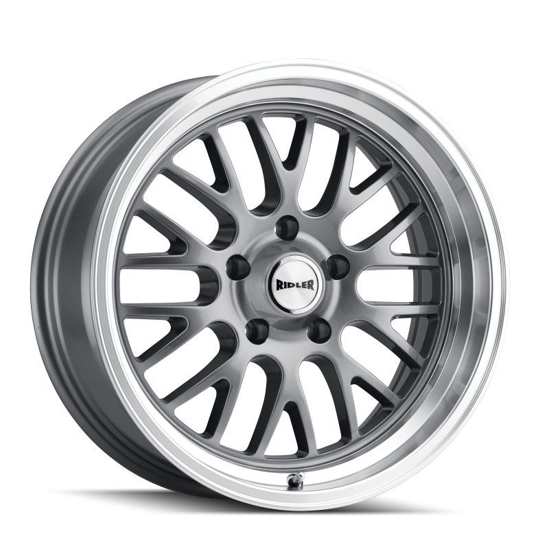Ridler Wheels Ridler 607 20x8.5 / 5x120.65 BP / 0mm Offset / 83.82mm Hub Gloss Grey Machined Wheel