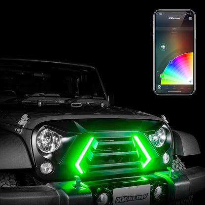XKGLOW XK Glow JL Wrangler & Gladiator JT XKCHROME LED Grill Kit (Dual Mode)