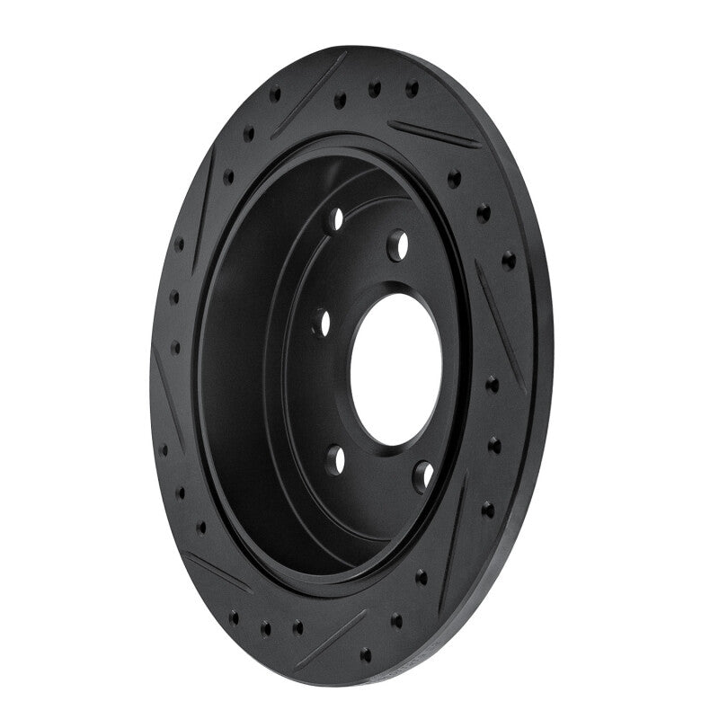 R1 Concepts R1 01-07 Buick Rendezvous Rear Right Drilled & Slotted Black Brake Rotor