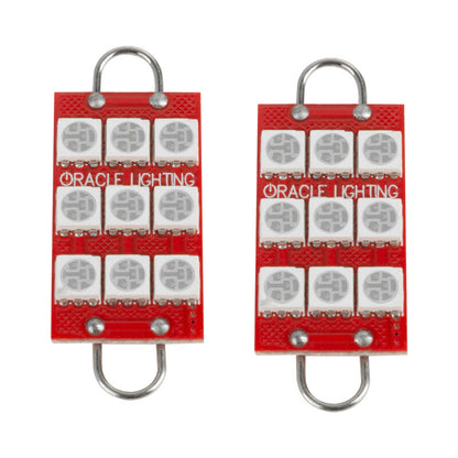 ORACLE Lighting Oracle 44MM 6 LED 3 Chip - Loop Festoon Bulbs (Pair) - Red