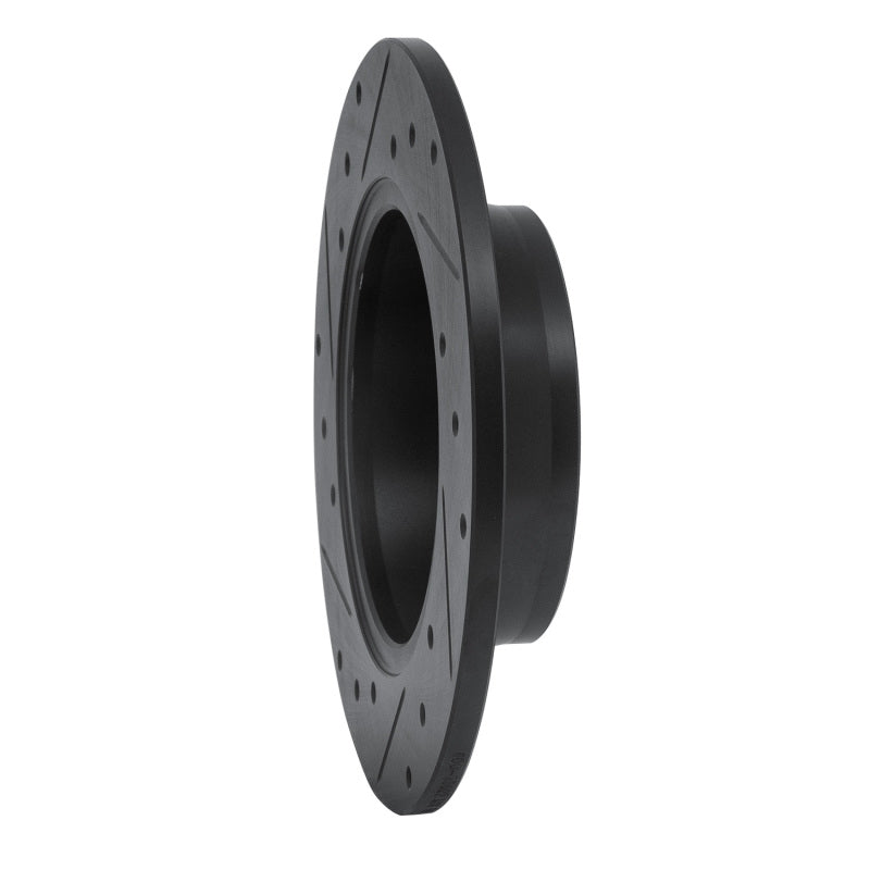 R1 Concepts R1 99-05 Audi A6 Quattro Rear Right Drilled & Slotted Black Brake Rotor