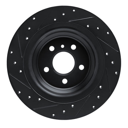 R1 Concepts R1 12-18 Mercedes-Benz GLE350 Rear Right Drilled & Slotted Black Brake Rotor