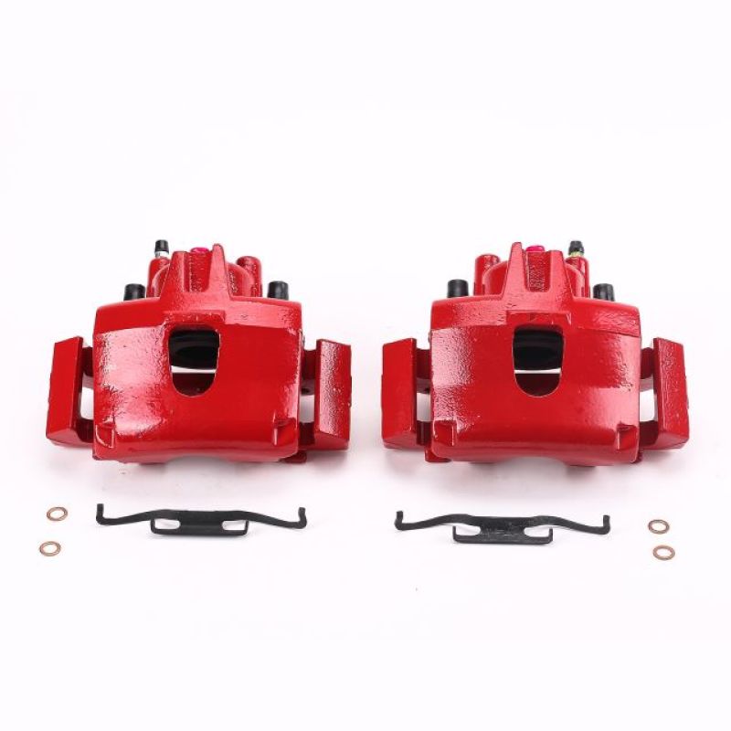 PowerStop Power Stop 01-07 Chrysler Town & Country Front Red Calipers w/Brackets - Pair