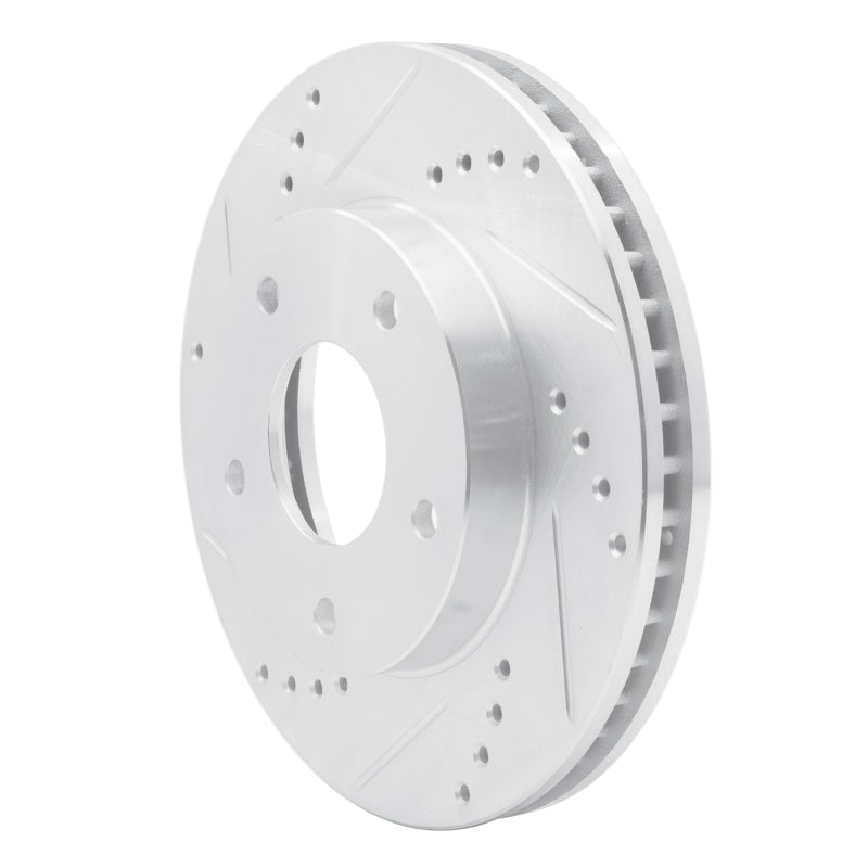 R1 Concepts R1 1997-2005 Chevrolet Blazer Front Left Drilled & Slotted Silver Brake Rotor